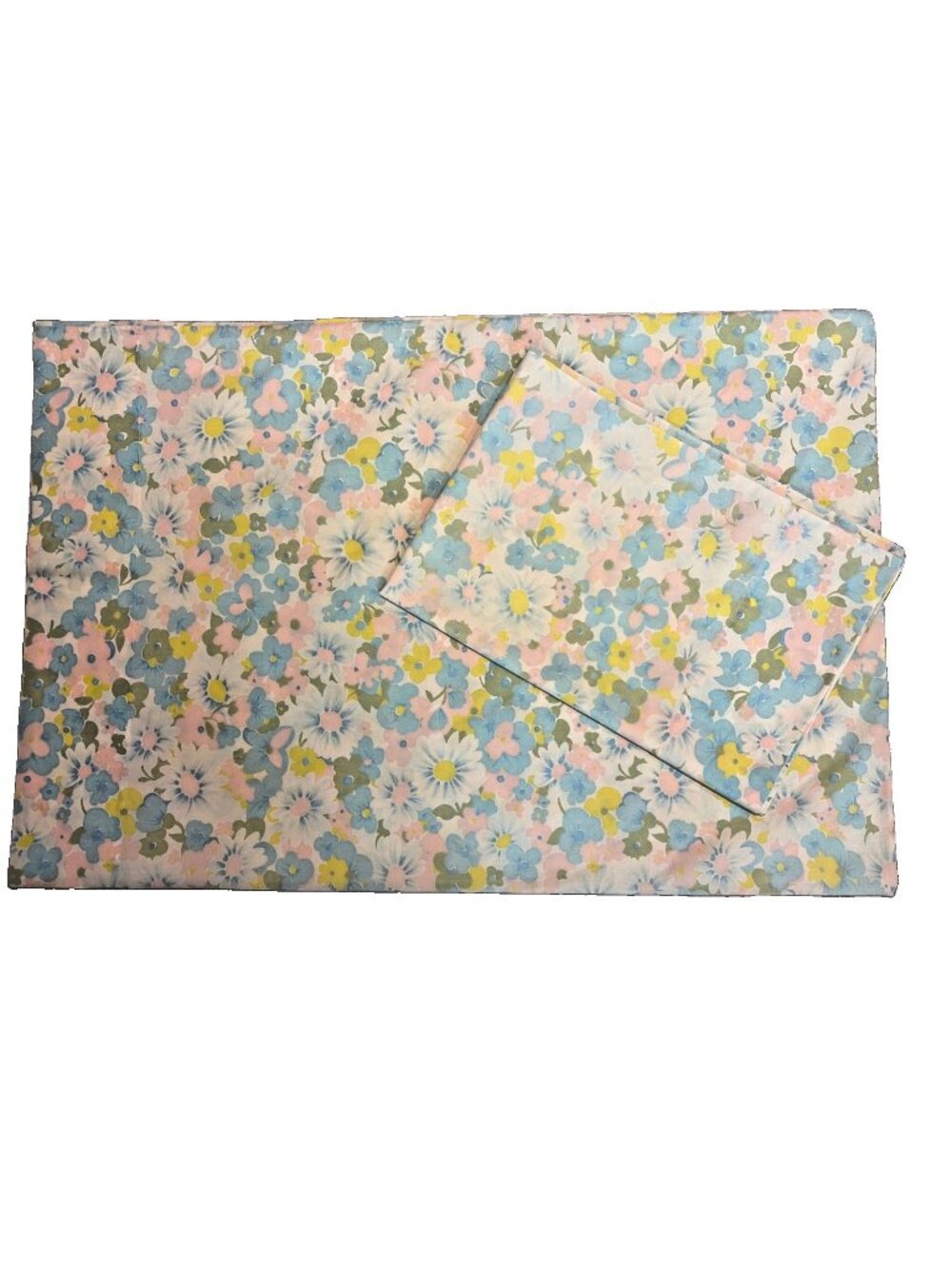 VTG Pacific Miracle Floral Pillowcases Set Of 2 Pastel Standard Size Made in USA